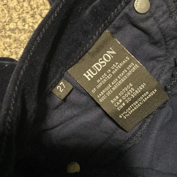 Hudson Brix High Rise Velvet Women’s Jeans size 27 - Picture 3 of 7
